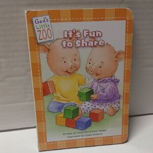 Gods Little Zoo It's Fun to Share Children Board Book GUC